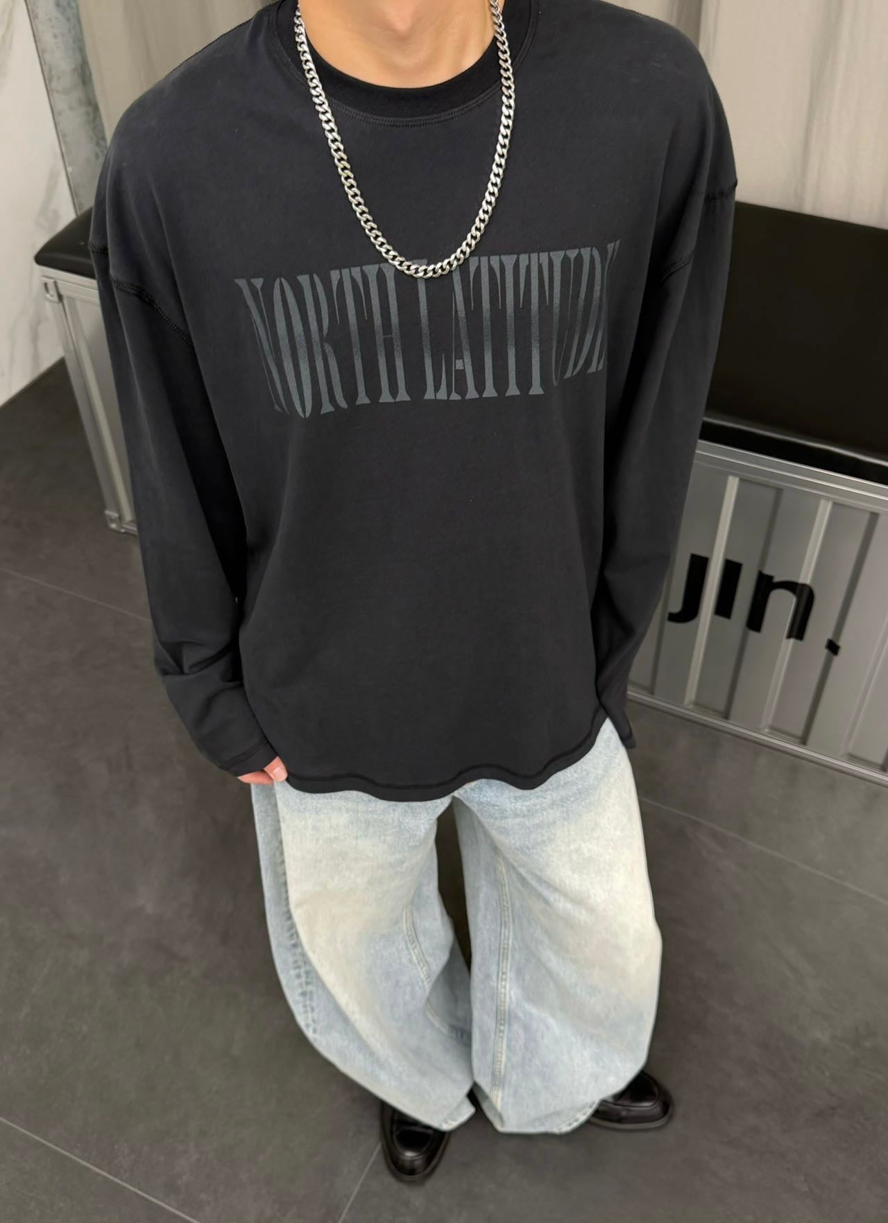 N43010 ﾌﾛﾝﾄﾋﾞｯｸﾞﾛｺﾞﾛﾝｸﾞTｼｬﾂ