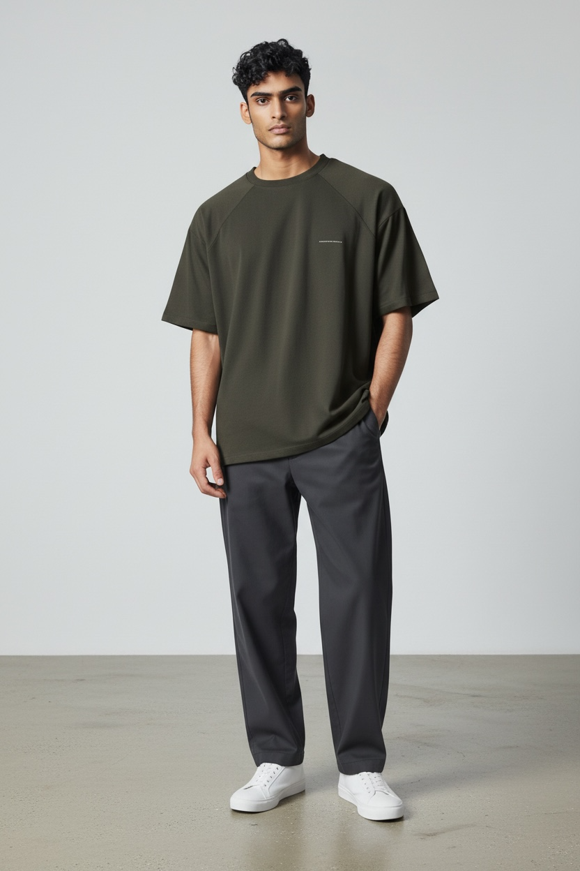 N43017 竹節綿ﾊﾞｯｸﾛｺﾞTｼｬﾂ