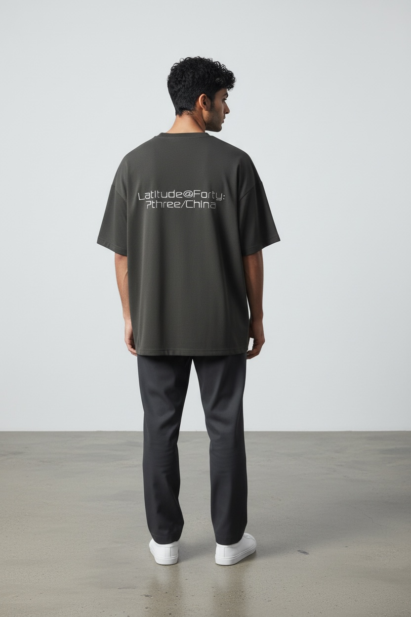 N43017 竹節綿ﾊﾞｯｸﾛｺﾞTｼｬﾂ
