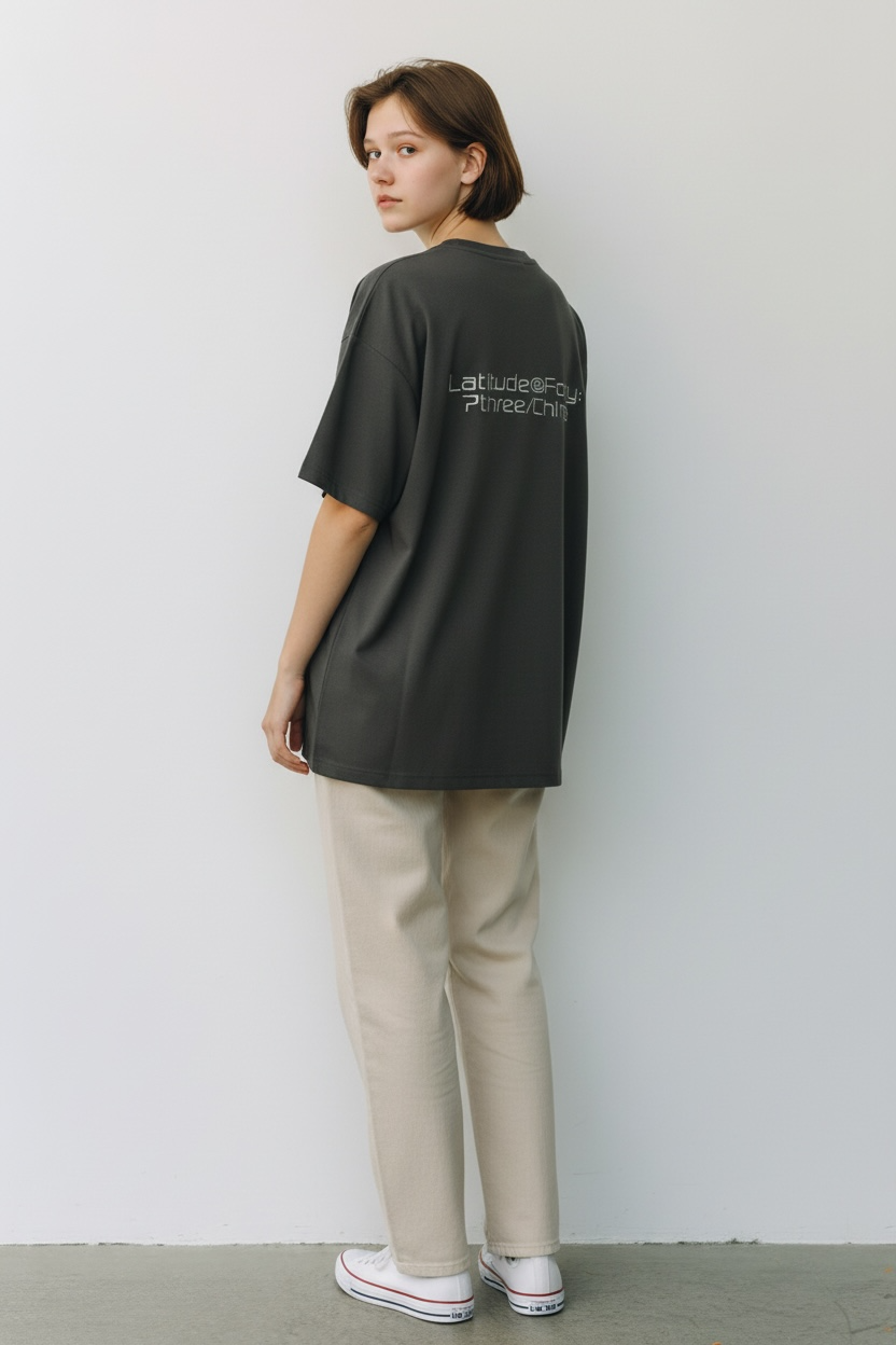 N43017 竹節綿ﾊﾞｯｸﾛｺﾞTｼｬﾂ