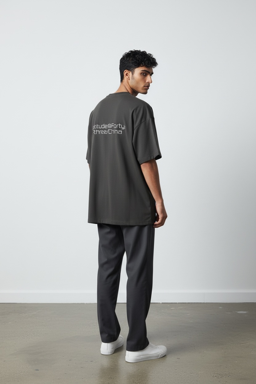 N43017 竹節綿ﾊﾞｯｸﾛｺﾞTｼｬﾂ