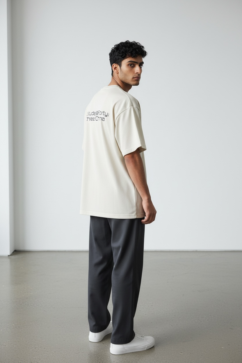 N43017 竹節綿ﾊﾞｯｸﾛｺﾞTｼｬﾂ