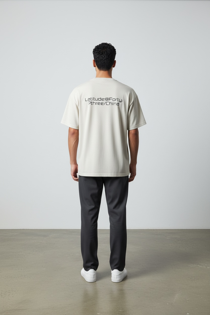 N43017 竹節綿ﾊﾞｯｸﾛｺﾞTｼｬﾂ